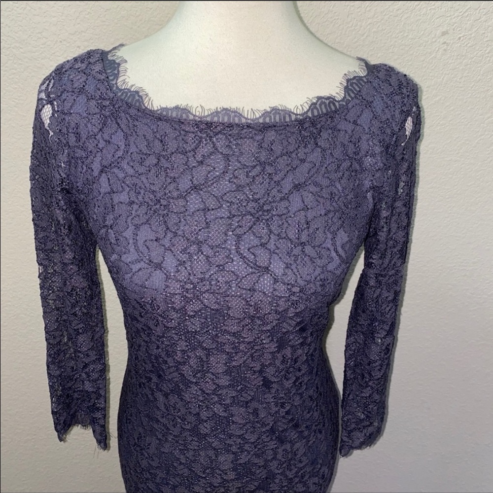DVF Diane Von Furstenberg Lace Midi Dress Size 4 - Picture 3 of 5